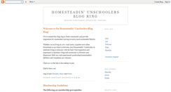 Desktop Screenshot of homesteadinunschoolers.blogspot.com