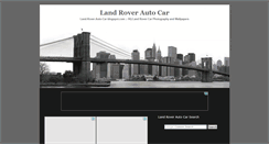 Desktop Screenshot of land-rover-auto-car.blogspot.com