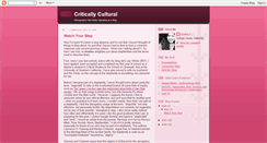 Desktop Screenshot of criticallycultural.blogspot.com