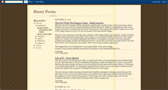 Desktop Screenshot of binarypoetry.blogspot.com