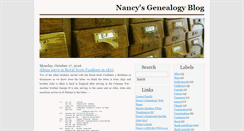 Desktop Screenshot of nancysgenealogyblog.blogspot.com