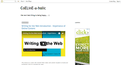 Desktop Screenshot of coeline-a-holic.blogspot.com