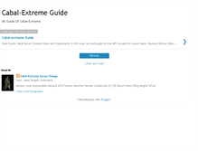 Tablet Screenshot of cabal-extreme-omega-guide.blogspot.com