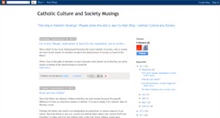 Desktop Screenshot of catholiccultureandsocietymusings.blogspot.com