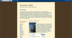 Desktop Screenshot of ancestoralley.blogspot.com