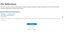Tablet Screenshot of eslreflections.blogspot.com