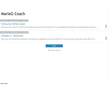 Tablet Screenshot of mariegcoach.blogspot.com