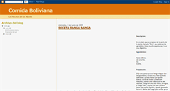 Desktop Screenshot of comida-boliviana.blogspot.com