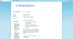 Desktop Screenshot of c-sharp4you.blogspot.com