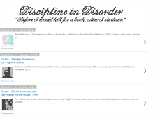 Tablet Screenshot of disciplineindisorder.blogspot.com