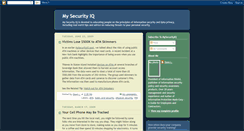 Desktop Screenshot of mysecurityiq.blogspot.com