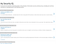 Tablet Screenshot of mysecurityiq.blogspot.com