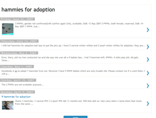 Tablet Screenshot of hammies-world.blogspot.com