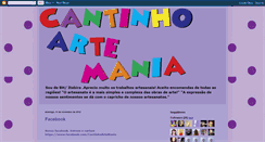 Desktop Screenshot of cantinhoartemania.blogspot.com