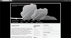 Desktop Screenshot of myrandomattempts.blogspot.com