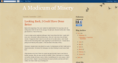 Desktop Screenshot of amodicumofmisery.blogspot.com