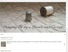 Tablet Screenshot of hangingonbyaneedleandthread.blogspot.com