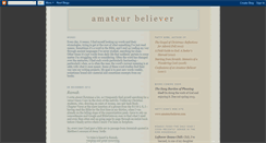 Desktop Screenshot of amateurbeliever.blogspot.com
