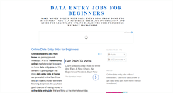 Desktop Screenshot of dataentryjobsforbeginners.blogspot.com