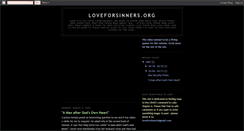 Desktop Screenshot of loveforsinners.blogspot.com