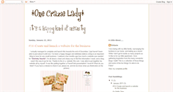 Desktop Screenshot of onecrazielady.blogspot.com