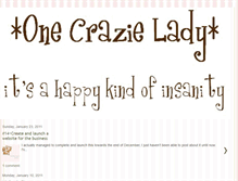 Tablet Screenshot of onecrazielady.blogspot.com