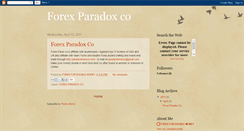 Desktop Screenshot of forexparadoxco.blogspot.com