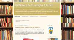 Desktop Screenshot of bibliotecadafundacaoalord.blogspot.com
