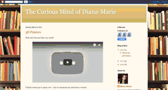 Desktop Screenshot of curiousmindofdiana-marie.blogspot.com