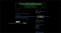 Desktop Screenshot of elarchivosiemprequedaraincompleto.blogspot.com