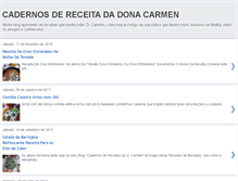 Tablet Screenshot of cadernosdereceitadadonacarmen.blogspot.com