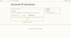 Desktop Screenshot of accusedofliterature.blogspot.com