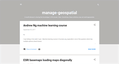 Desktop Screenshot of manage-geospatial.blogspot.com