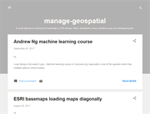 Tablet Screenshot of manage-geospatial.blogspot.com