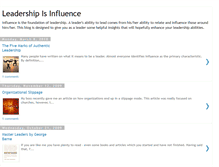 Tablet Screenshot of leadershipinfluence.blogspot.com