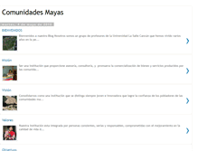 Tablet Screenshot of comunidadesmayas.blogspot.com