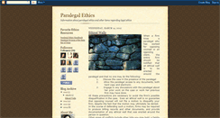 Desktop Screenshot of paralegal-ethics.blogspot.com