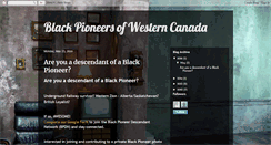 Desktop Screenshot of canadianblackpioneers.blogspot.com
