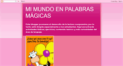 Desktop Screenshot of mimundoenpalabrasmagicas.blogspot.com