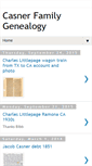 Mobile Screenshot of casnerfamilygenealogy.blogspot.com
