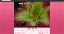 Desktop Screenshot of lilylanefarm.blogspot.com