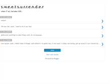 Tablet Screenshot of mysweetsurrender.blogspot.com
