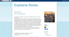 Desktop Screenshot of explosive-stocks.blogspot.com