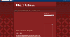 Desktop Screenshot of gibrankhalilgibran.blogspot.com