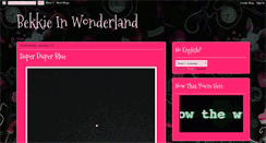 Desktop Screenshot of bekkieswonderland.blogspot.com
