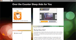 Desktop Screenshot of overthecountersleepaids.blogspot.com