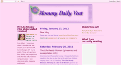 Desktop Screenshot of mommydailyvent.blogspot.com