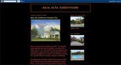 Desktop Screenshot of maialtasubdivision.blogspot.com