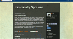 Desktop Screenshot of esotericallyspeaking.blogspot.com