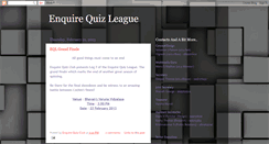 Desktop Screenshot of enquirequizleague.blogspot.com